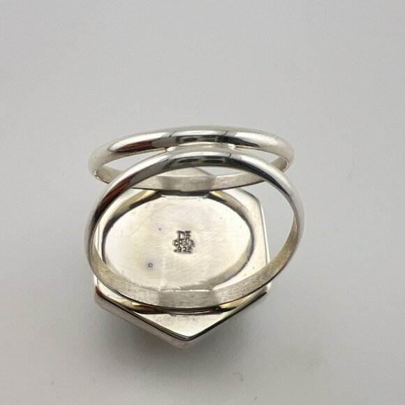 JAY KING Ring Turquoise w/ Copper Matrix 925 Sterling Silver Domed Sz 9 DTR Blue - Picture 8 of 10